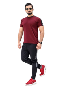 Conjunto de chándal de dos piezas para hombre, camiseta de manga corta y pantalones para correr, gimnasio, entrenamiento, Fitness, ropa deportiva, entrenamiento, correr - Product Image 4
