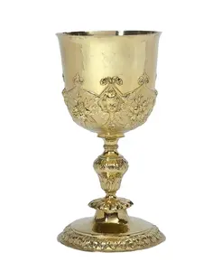 Brillante per il matrimonio utilizza momenti di piacere per bere usa tazza di calice in ottone ciborio chiesa calice tazze di allegria per l'arredamento della tavola