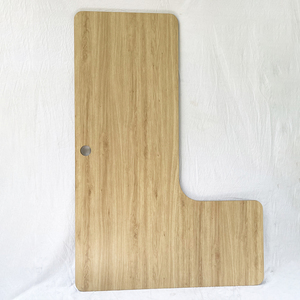 L-Shaped Corner Computer <b>Desk</b> Top 160x110cm Made of Oak Veneer Plywood MB024 - Product Image 2