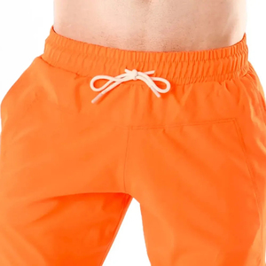 Pantalones Cortos Casuales de Malla de Poliéster Personalizados de Alta Calidad para Hombre, Transpirables, con Cordón Ajustable y Estampado Sólido - Product Image 4