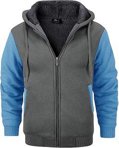 Sudaderas con capucha informales de invierno para hombre, Color sólido, 100% algodón, forro polar, ajuste Regular, secado rápido y transpirable, alta calidad - Product Image 4