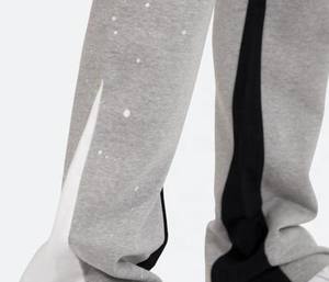 Custom New Casual <b>Mens</b> Flared Pant Streetwear Staked Joggers Cotton Elastic Waistband <b>Flare</b> Sweatpants - Product Image 6