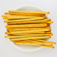 Bâtonnets de biscuits faibles en gras aux fruits et légumes, 55g, saveurs thé sucré et chocolat, avec saveurs café et nori, personnalisables