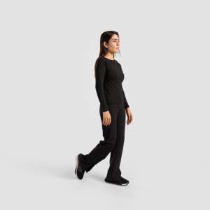 Solid Style Black Asymmetrical Yoga <b>Top</b> Breathable Lightweight Spandex Fitness Wear Plus Size Front Logo Design Fashion Print - Product Image 4