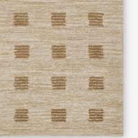 Handgefertigter Handgetufteter Wollteppich Elfenbein Persischer Stil Gepolsterter Bodenteppich Haustierfreundlich Ermüdungshemmend Personalisiertes Design Gebetsteppich