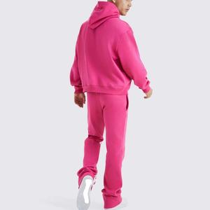 Ensemble de survêtement pour homme de haute qualité, à capuche, en molleton, uni, décontracté, léger, respirant, confortable, streetwear - Product Image 2