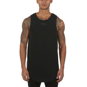 Wholesales Color Customized Logo <b>Men</b> Rib Fabric Spandex Cotton Collar Casual <b>Singlets</b> <b>Men</b> Vest O Neck <b>Men</b> Tank Top - Product Image 1