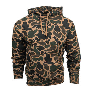 Sweat-shirt d'hiver en coton et polyester Camo Hoodies couleur unie Street Wear Pull-over à capuche élégant pour hommes pour garçons - Product Image 1