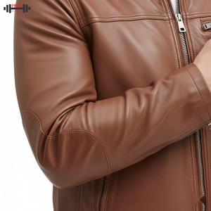 Customized <b>Men's</b> Winter Waterproof Windproof Cow Skin Windbreaker <b>Jacket</b> High Quality Zipper Closure Breathable Design Plus Size - Product Image 5