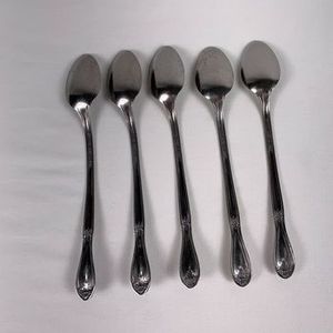 Lot de 5 cuillères à dessert de mariage en laiton coulé d'Inde, parfaites pour les ustensiles de cuisine de table et l'argenterie. - Product Image 5