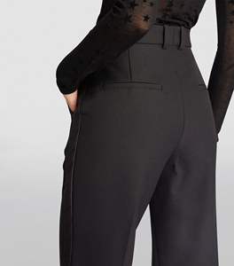 Ropa de calle para mujer, ropa personalizada de algodón a la moda, pierna ancha, Color gris, liso, en blanco, Pantalones rectos para mujer - Product Image 3