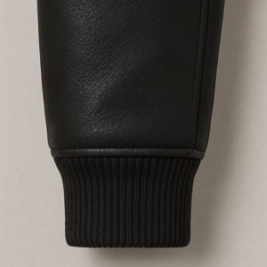 Blouson aviateur en cuir en gros, veste de haute qualité authentique pour hommes, blouson aviateur noir de qualité supérieure, fabricant OEM/ODM - Product Image 4