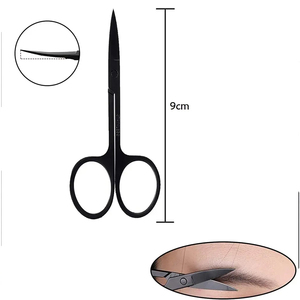 Pince à épiler 5 pièces pour sourcils, ensemble de pinces à sourcils avec ciseaux et sac en cuir, ciseaux à épiler à sourcils professionnels - Product Image 4