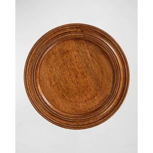 Platos de Madera de Mango de la Más Alta Calidad, Redondos, con Vetas Naturales, Acanalados, Decorativos, para Servir en Bodas y Decoración del Hogar - Product Image 5
