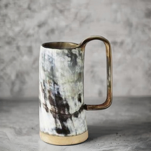 Tankerd Meilleure Qualité Ins Style Tasse En Céramique Personnalisable Gobelet En Corne De Buffalo pour Vin Bière Décor À La Maison Disponible Taille Personnalisée - Product Image 1