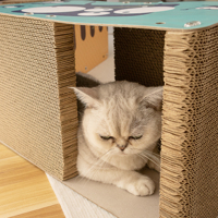 Grande maison pour chat d'intérieur avec feutre Nouveau design Lits de grotte mignons Type Arbres à chat et grattoir