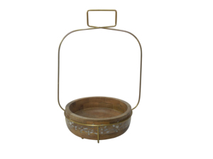 Bol de service arrondi fini noyer Articles de cuisine en bois de meilleure qualité Serveur de fruits secs et de dattes pour fêtes But décoratif - Product Image 5