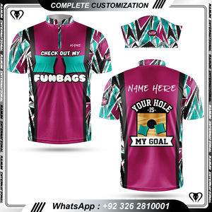 Men's Regular Tshirt Custom Logo <b>Cornhole</b> T Shirts <b>Cornhole</b> High Quality Normal Fitting Half Zip Jersey - Product Image 3