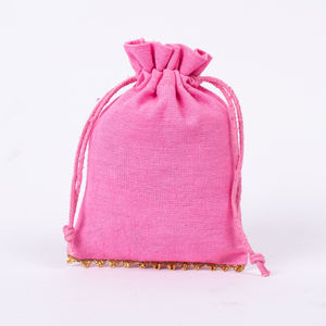 Ensemble de 2 pochettes en coton écologiques avec cordon de serrage, impression de logo personnalisée disponible, parfait pour l'emballage de cadeaux, les cosmétiques, l'utilisation en entreprise - Product Image 4