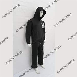 ชุดวอร์มผ้าฟลีซสำหรับผู้ชายผ้าฝ้าย100% เป็นมิตรกับสิ่งแวดล้อมชุดครอปซิปแบบวินเทจ - Product Image 2