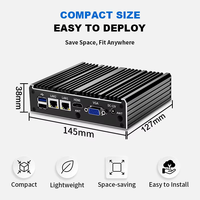 Mini PC industriel embarqué sans ventilateur Celeron J1900, double LAN, 2*RS232/RS485 COM, Intel, VGA, SIM, GPIO, kiosque, mini ordinateur pas cher