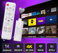 H96Max Allwinner Rockchip RK3518 Android 14 4K Reproductor Multimedia OTT Versión Reino Unido Quad Core BT 5.4 Control Remoto por Voz TV Box