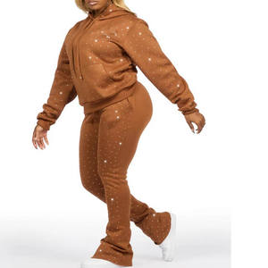 Ensemble de survêtement pour femmes, tenue de jogging, vêtements de sport confortables, respirant pour la salle de sport, l'entraînement, la course à pied - Product Image 3