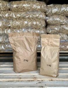 ถุงกระดาษขนสัตว์ธรรมชาติ2กก. สำหรับบาร์บีคิว, เตาอบพิซซ่า, หลุมไฟ, เตาไม้, ไฟเปิด | ปริมาณมากสำหรับขาย