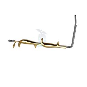 Retractor de fibra óptica estilo Ferreira, manual de acero inoxidable de alta calidad, mango doble, extremo liso de 110x25mm - Product Image 2