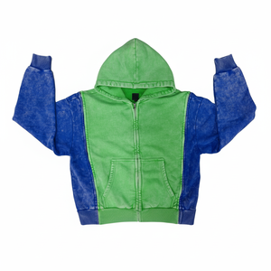 Nouveau style, meilleur matériau, sweat à capuche zippé avec deux panneaux, délavé à l'acide, prix bas, fabricant de premier plan, sweats à capuche personnalisés pour hommes - Product Image 4