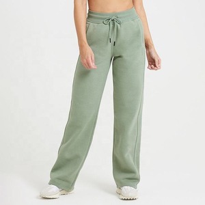 Women Pants <b>Joggers</b> Sports <b>Stacked</b> Trousers Leggings Slit Two Piece <b>Stacked</b> Pants Set for Women - Product Image 2