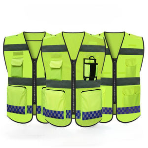 เสื้อกั๊กนิรภัยสะท้อนแสงแบบตาข่าย Hi-Vis ดีไซน์สั่งทำพิเศษ 5 กระเป๋า ชุดทำงาน สีและโลโก้สั่งทำได้ 男女兼用 - Product Image 3