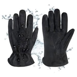 Gants à écran tactile Gants coupe-vent en cuir de simulation de conducteur d'hiver pour hommes - Product Image 2