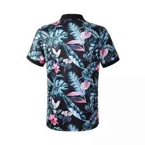 Polo informal de manga corta para hombre de negocios 2025, nueva Camiseta de algodón con bordado de alfabeto de Color de retazos - Product Image 3