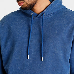 Sudadera con Capucha Personalizada OEM, Estilo Urbano, Holgada, Transpirable, Unisex, Sin Cordones, de Felpa, Algodón, Estampado Vintage, Lavado Ácido - Product Image 4