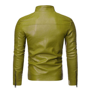 Chaqueta de cuero de grano completo ligero PU hombres mujeres Streetwear moda Casual prendas de vestir exteriores estilo motocicleta logotipo personalizado proveedor OEM - Product Image 2