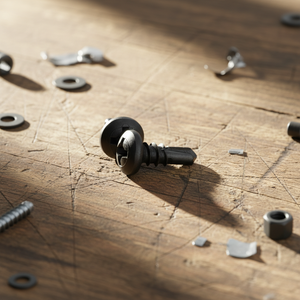 Vis autoperceuse SDS à tête cylindrique en acier au carbone revêtu noir PDC 11 avec rondelle, entraînement Phillips, filetage grossier, grade 4.8/6.8 (pouces) - Product Image 1