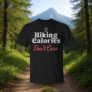 Camiseta para Amantes de la Comida para Aventuras al Aire Libre 'Las Calorias de la Excursión No Importan' Camiseta Promocional - Product Image 2
