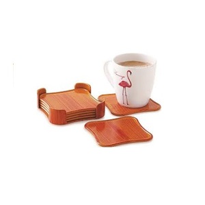 High Quality Custom Hexagonal Wood Brown Coasters Different Design Hotel Use <b>Round</b> Square <b>Mats</b> & Pads From India Export Ready - Product Image 3