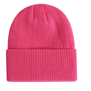 Gorros de Punto Acrílicos al por Mayor para Invierno, Color Sólido, Personalizables, Cálidos y Cómodos para Clima Frío, con Diseños de Puntos, Personajes y Frutas, Ideales para Viajes - Product Image 3