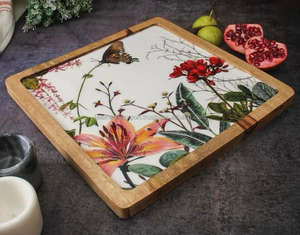 Juego de bandeja de servicio de madera decorativa desechable al por mayor de exportación mundial Falak para restaurante de hotel en casa - Product Image 2