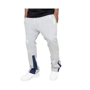 Designer Your Own Dept Gallery Men's High Quality Flared Jogger <b>Elastic</b> Waistband Fashion Wear Flared Men's Pants Washed Trouser - Product Image 3