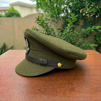 Casquette SAS britannique de la Seconde Guerre mondiale, chapeau en laine kaki avec insigne