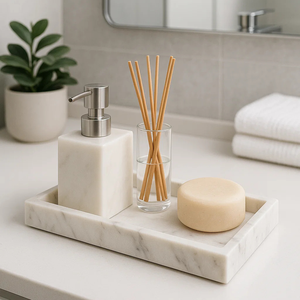 Plateaux en marbre personnalisés de luxe en vrac pour les acheteurs en gros mondiaux Viral Home Decor & Eco-Friendly Vanity Trays - Product Image 4