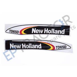ชุดสติ๊กเกอร์ติดฝากระโปรงรถแทรกเตอร์นิวฮอลแลนด์ TD65D สีดำ ทำจากไวนิล - Product Image 3