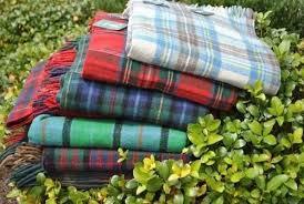 Fait de 100% laine en Tartan Design couvertures en laine indienne avec glands couvertures en tartan super doux par harshit international - Product Image 2