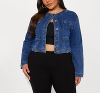 Vestes en jean décontractées pour femmes en gros, respirantes, écologiques, style tendance, longueur régulière