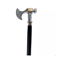 Bâton de randonnée HMA Handicrafts léger, moderne, en laiton et fer, réglable, durable, en bois, 2 sections, capacité de 375 lb, élégant pour hommes