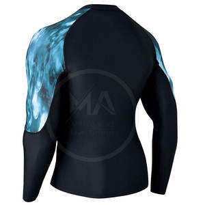 Servicio OEM Calidad superior Color sólido Manga larga Rash Guards Estilo único Uso al aire libre Rash Guards - Product Image 2