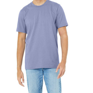 เบลล่า + ผ้าใบเสื้อเจอร์ซีย์3001เสื้อยืดคอกลมลายลาเวนเดอร์สีฟ้าไฟฟ้าปรับแต่งได้สำหรับผู้ชาย - Product Image 1